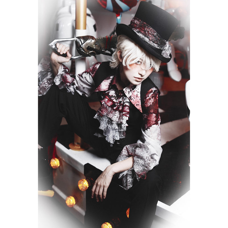 血塗れのお嬢様のヴィクトリアンブラウス - Dark Red[2026年2月下旬-3月下旬発送予定]