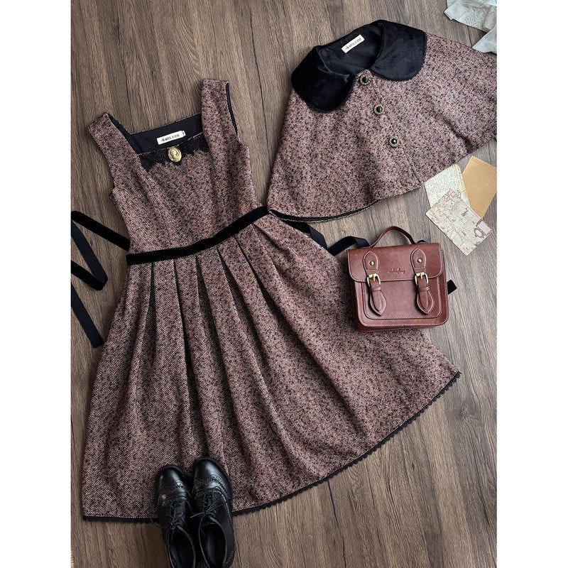 伯爵令嬢のジャンパースカートとケープ - Brown[2026年2月上旬-3月下旬発送予定]