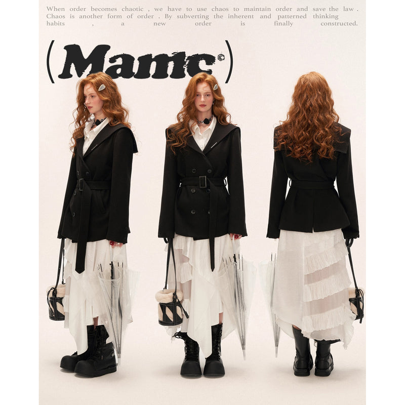 Black Double-breasted Sailor Jacket