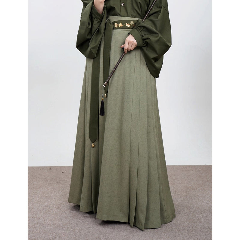 宮廷令嬢の刺繍プリーツスカート