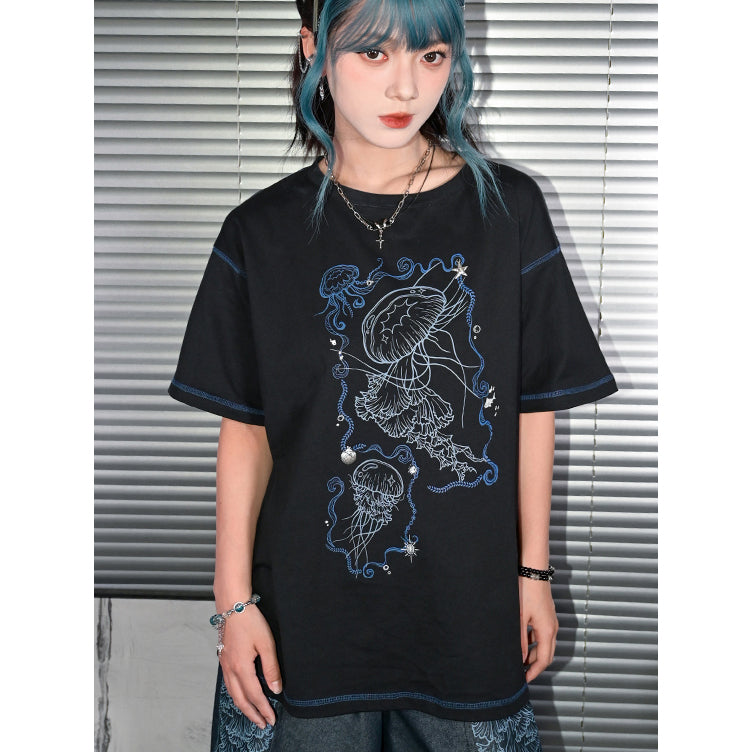 暗夜の海月Tシャツ