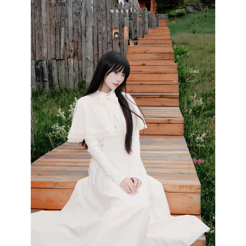 月明かりのお嬢様のケープロングワンピース
