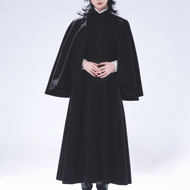 Wizarding World British Cape Long Coat - Black[2025年12月中旬-2026年1月中旬発送予定]