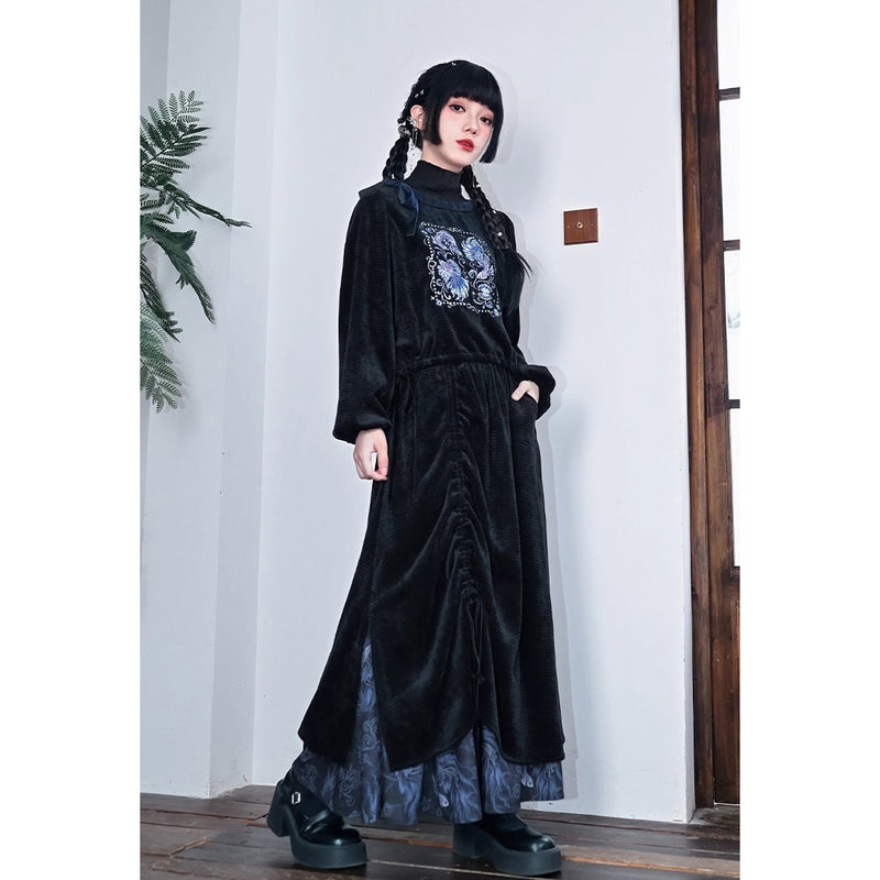 闘魚の挿絵ベルベットスカート