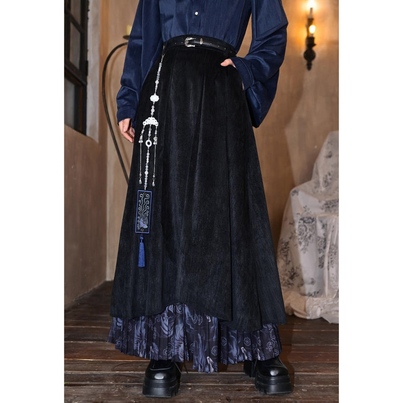 闘魚の挿絵レイヤードスカート