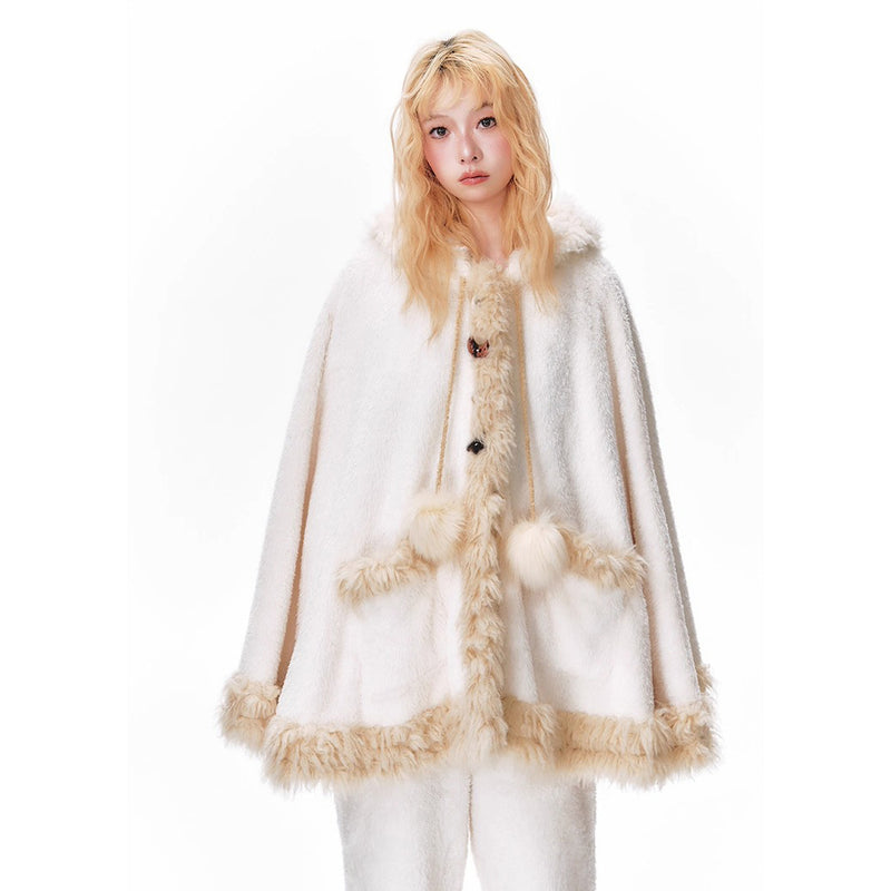 もふもふ子犬のルームウェア（ポンチョとパンツ）