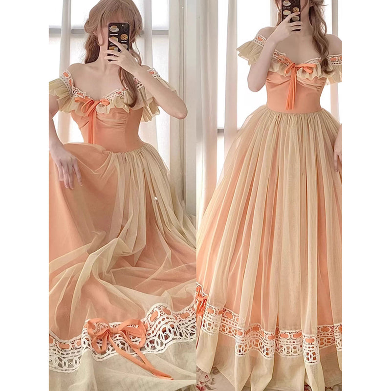 Orange Whisper Vintage Tulle Dress[2025年9月上旬-9月下旬発送予定]