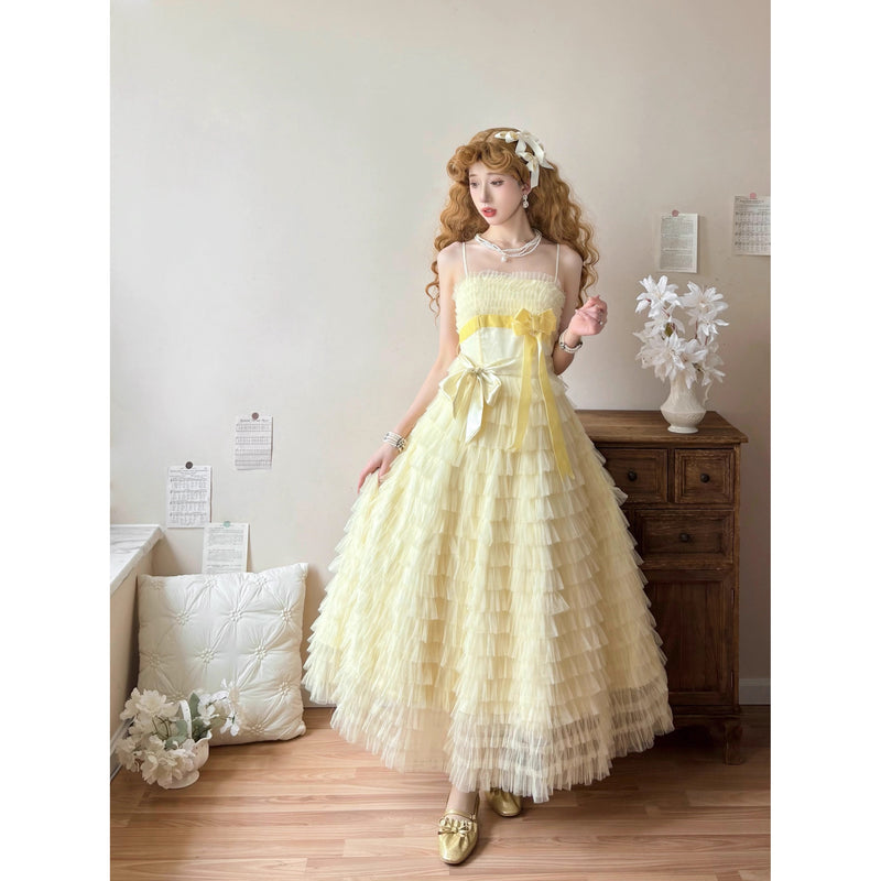 Butter Yellow Vintage Camisole Dress[2025年9月上旬-9月下旬発送予定]