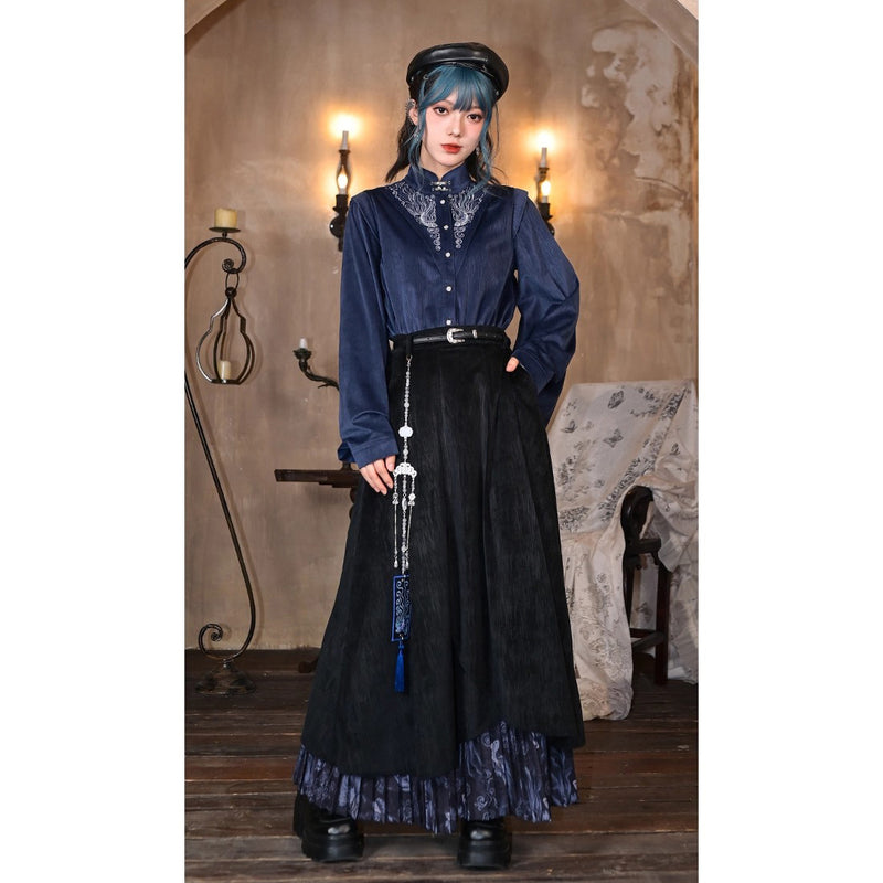 闘魚の挿絵レイヤードスカート