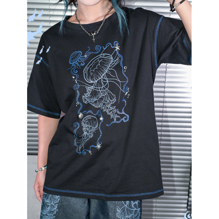 暗夜の海月Tシャツ