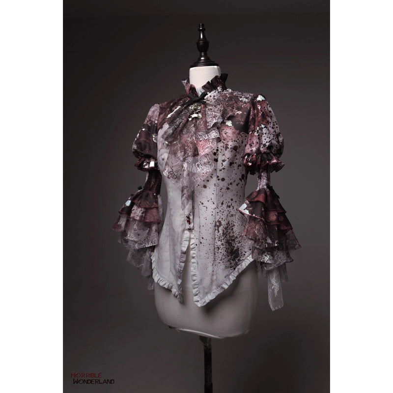 血塗れのお嬢様のキャバリアブラウス - Dark Red[2026年2月下旬-3月下旬発送予定]