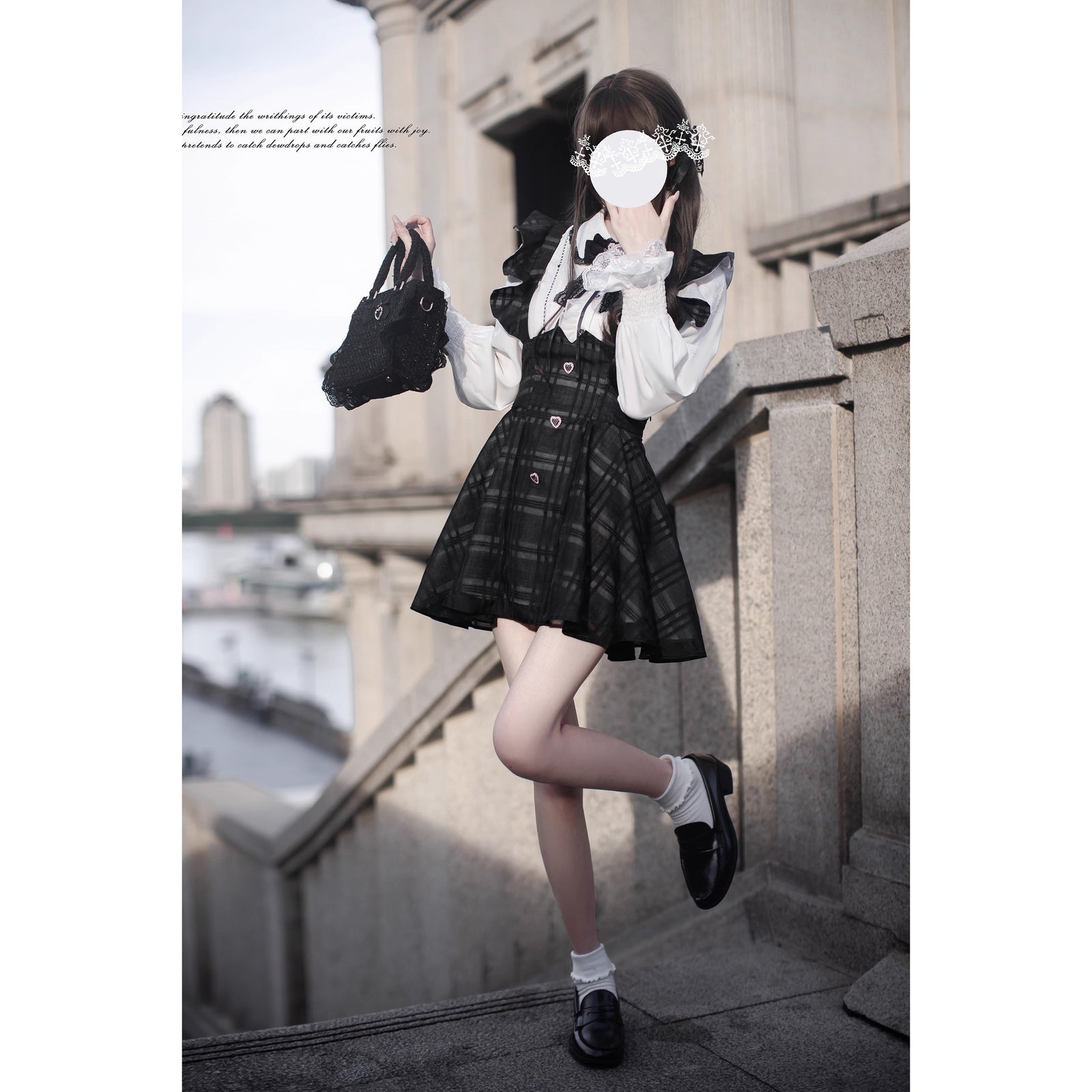 夜想曲を奏でるジャンパースカートとブラウス - Short Length