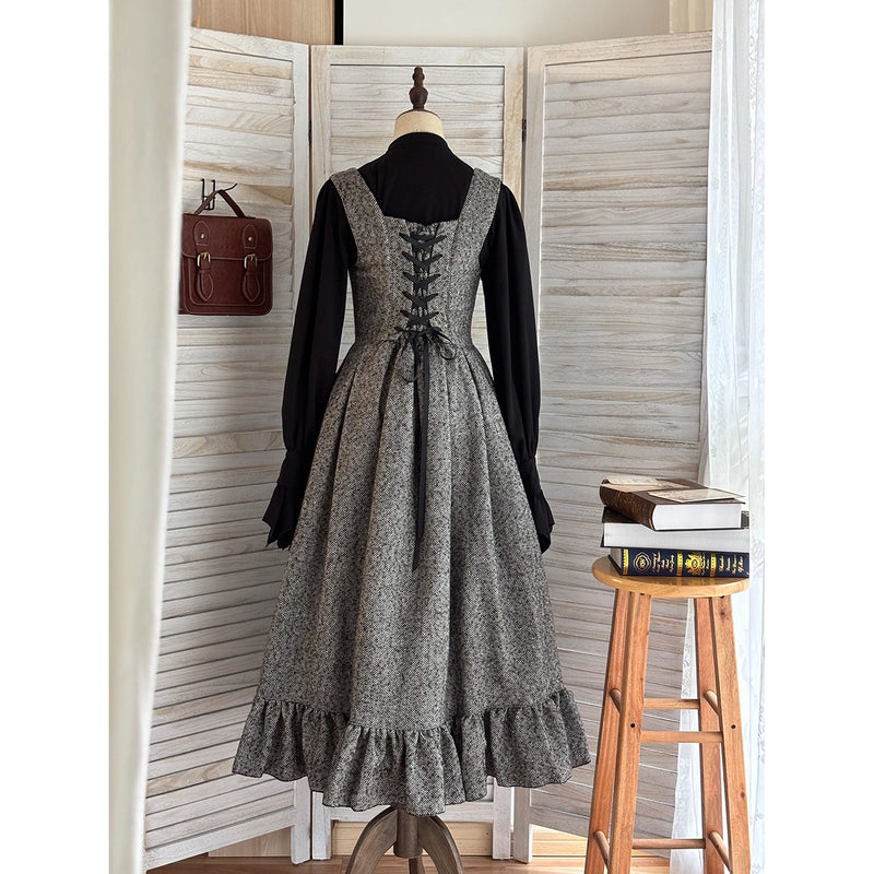 伯爵令嬢のジャンパースカートとケープ - Gray[2026年2月上旬-3月下旬発送予定]