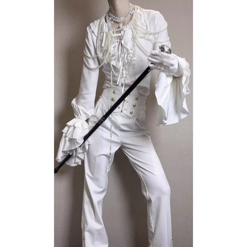 男爵令嬢のヴィクトリアンブラウス - White[2026年2月中旬-3月中旬発送予定]