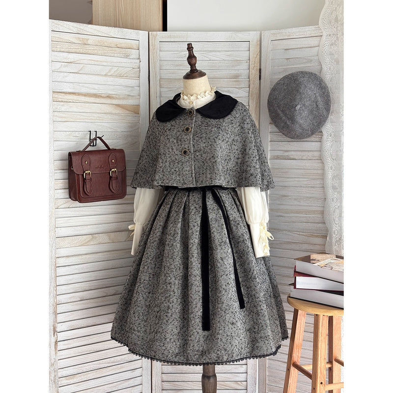 伯爵令嬢のジャンパースカートとケープ - Gray[2026年2月上旬-3月下旬発送予定]