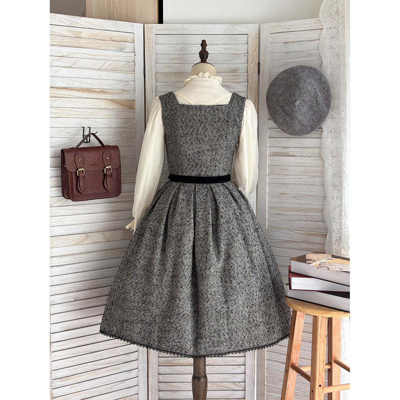 伯爵令嬢のジャンパースカートとケープ - Gray[2026年2月上旬-3月下旬発送予定]