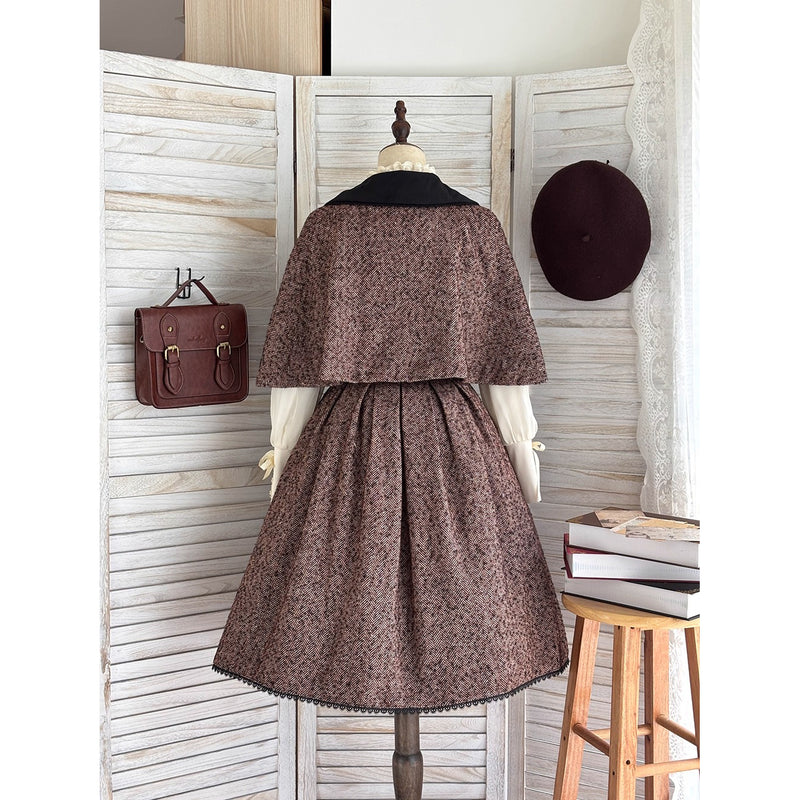 伯爵令嬢のジャンパースカートとケープ - Brown[2026年2月上旬-3月下旬発送予定]