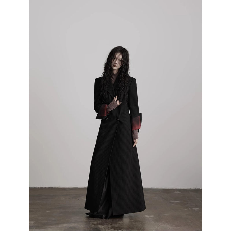 Pinstripe Long Tailored Coat
