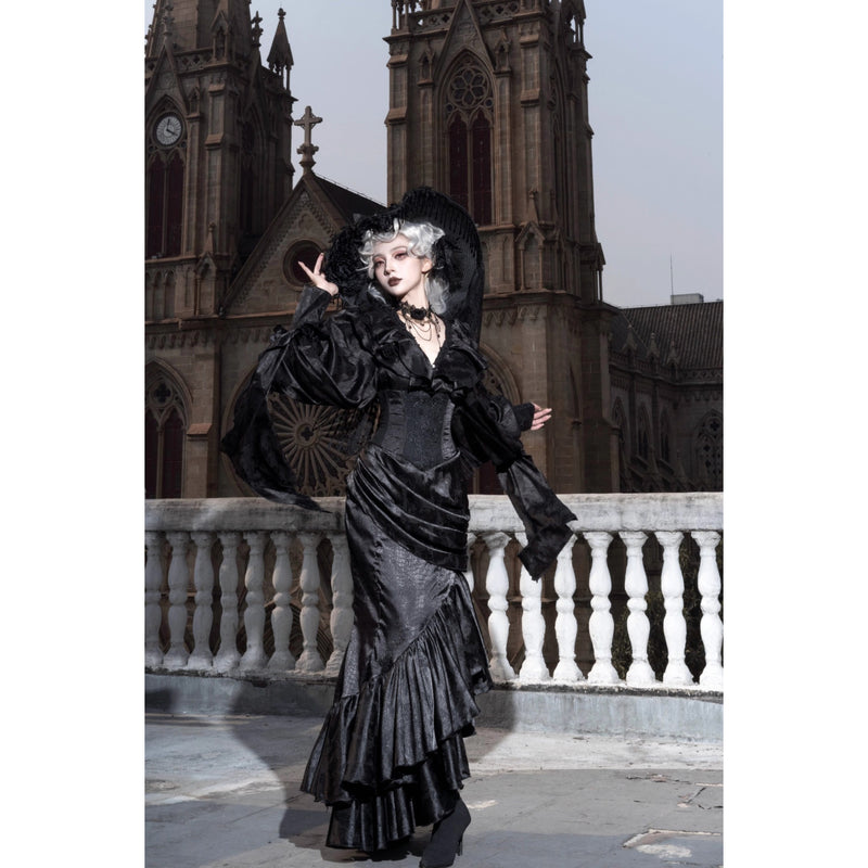 伯爵令嬢のヴィクトリアンブラウス - Black[2026年4月中旬-5月中旬発送予定]