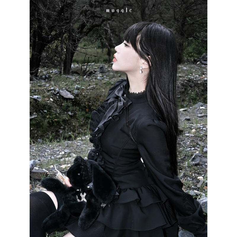暗黒のお嬢様のゴシックワンピース