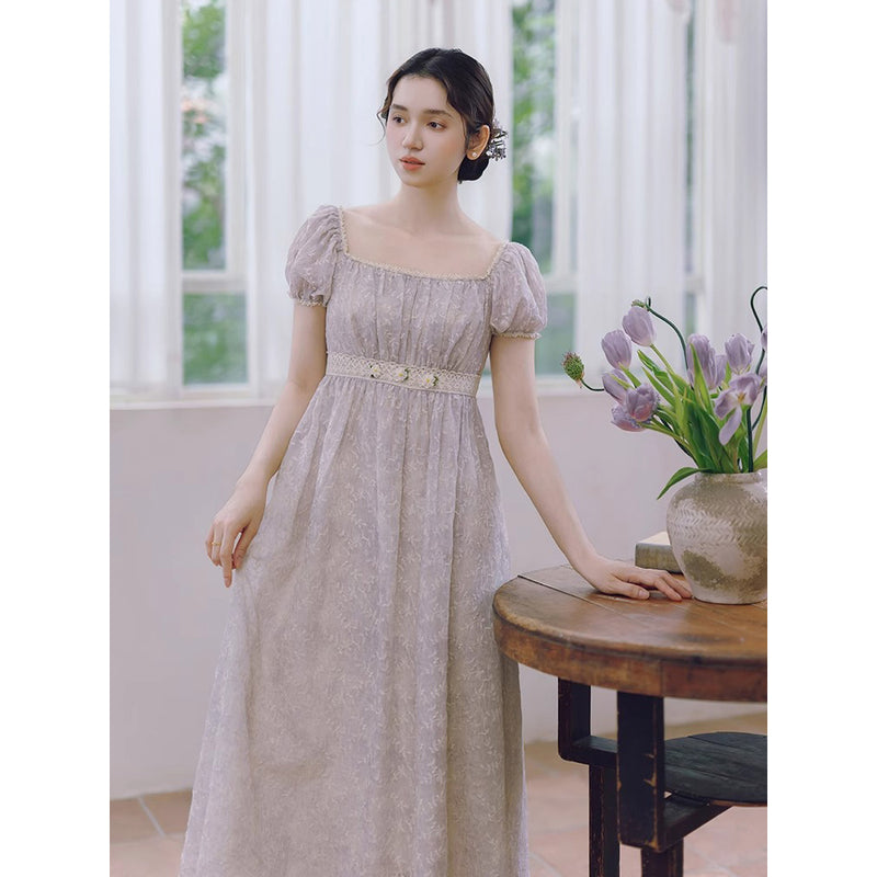 白菫の王妃のレトロワンピース