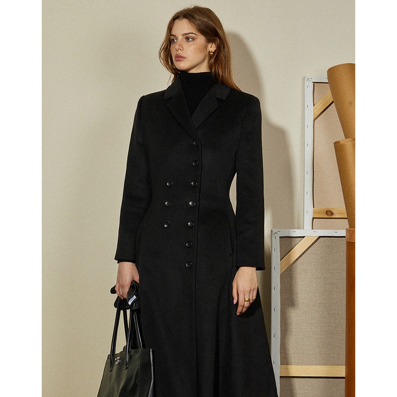 "Waltz" Vintage Inspired Wool Black Coat