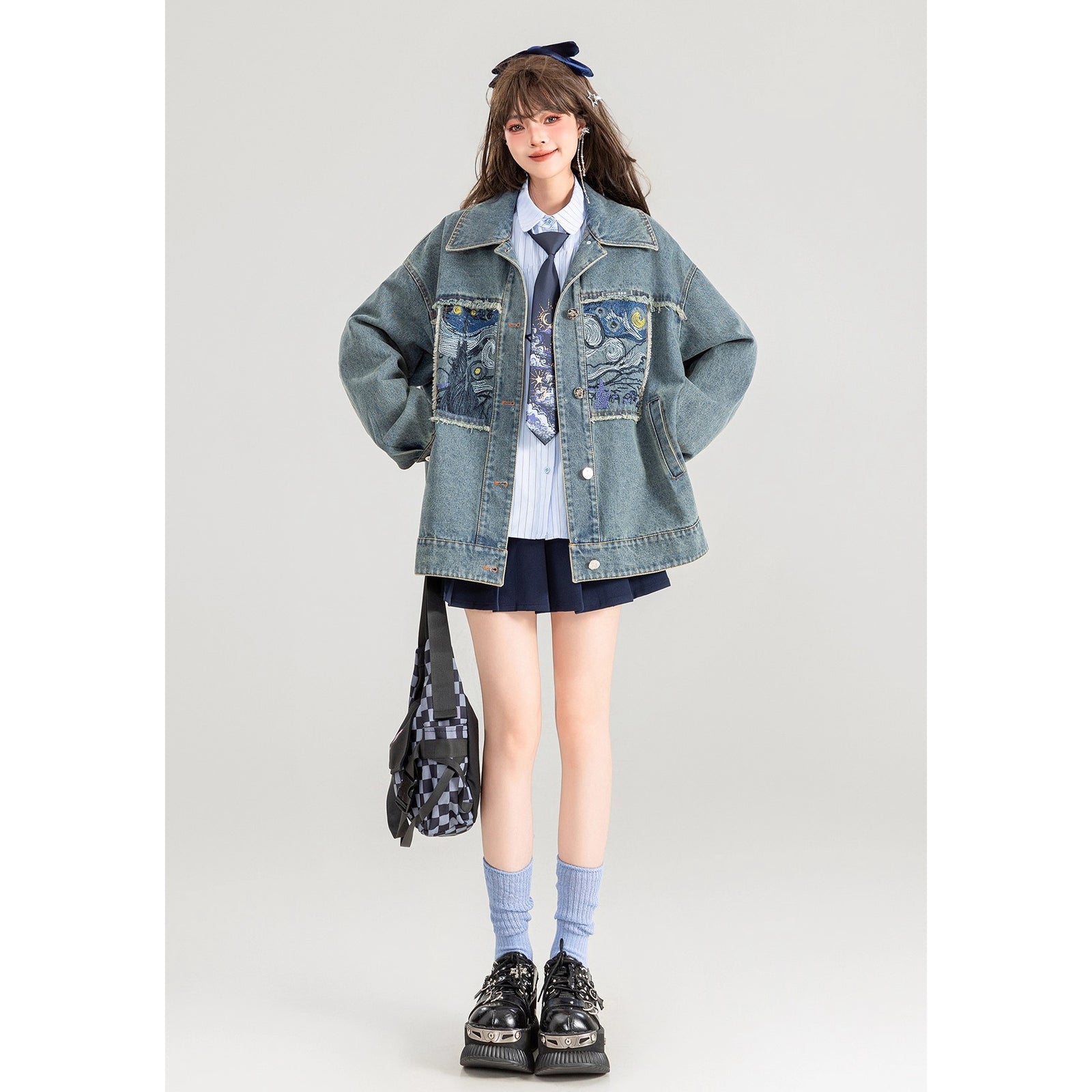 Manusmachina 刺繍デニムジャケット 星月夜の刺繍デニムジャケット – ManusMachina