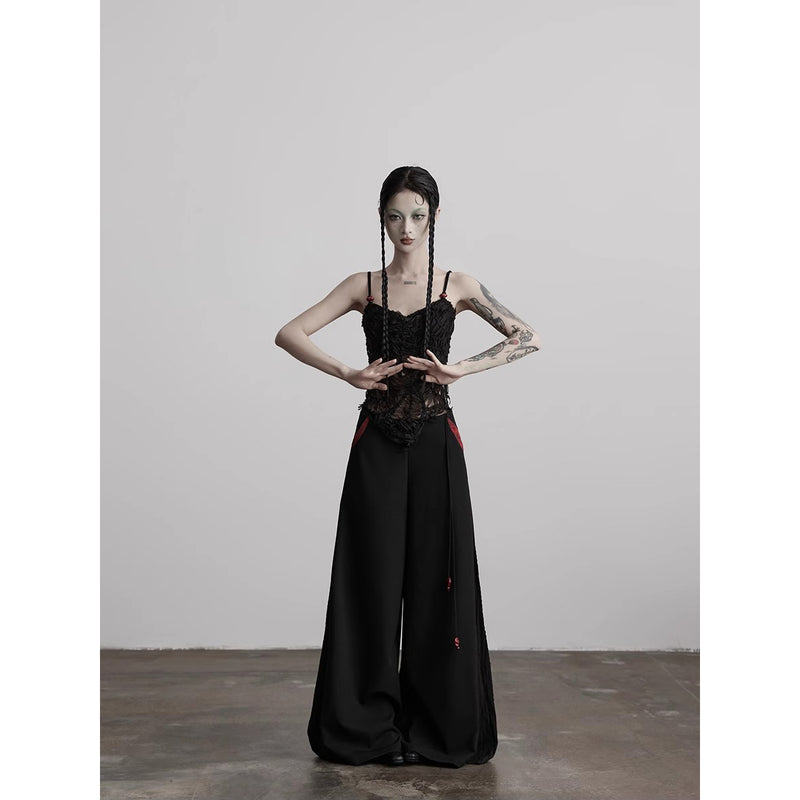 Black Feather Lace Camisole