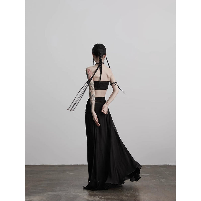 Cameo Brooch Gothic Long Skirt