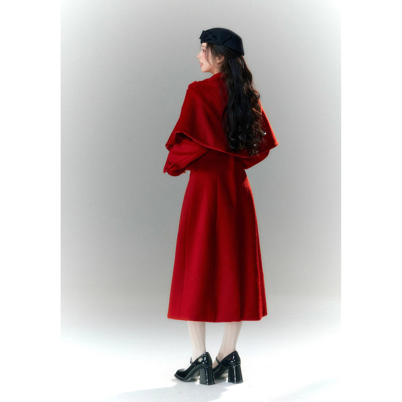 Movie Actress's Cape Long Coat