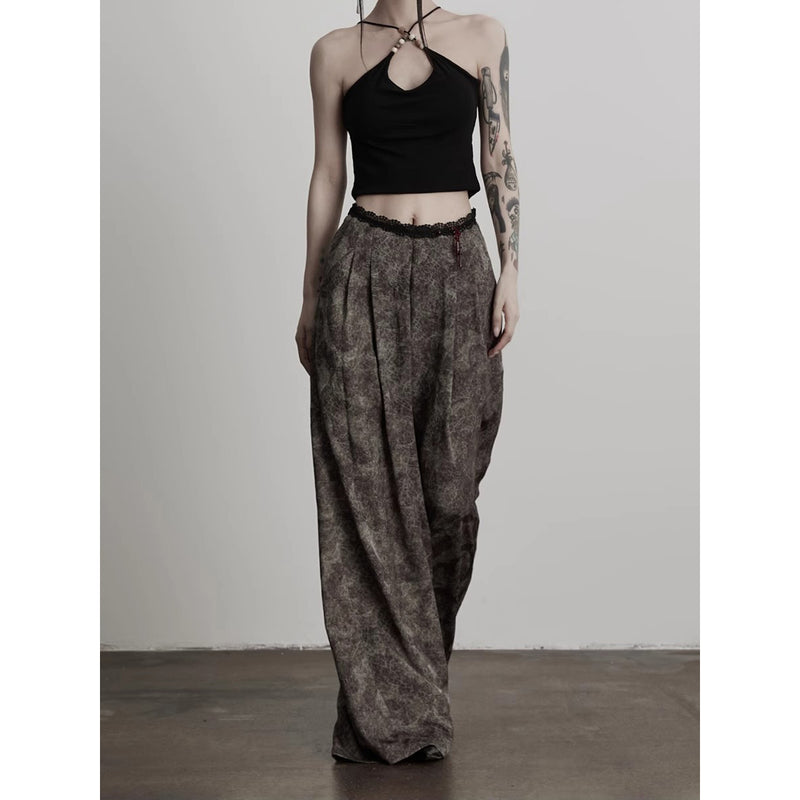 Stone Texture Wide Pants