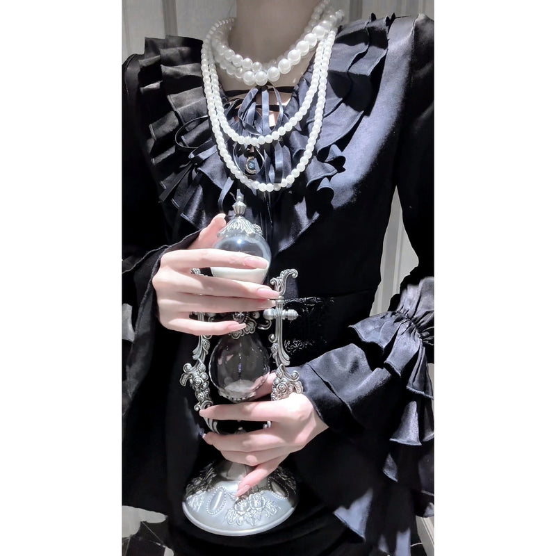 男爵令嬢のヴィクトリアンブラウス - Black[2026年2月中旬-3月中旬発送予定]