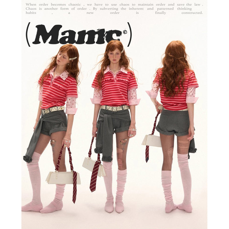 Red Striped Docking Polo Top