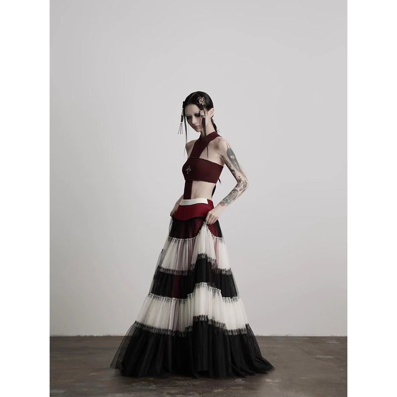 Rose Queen Gradation Tulle Skirt