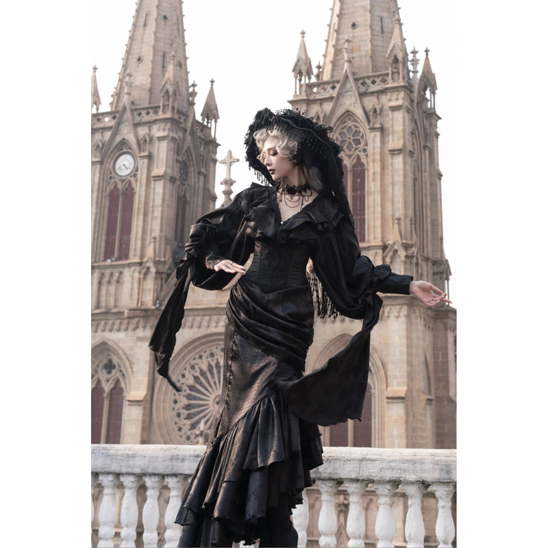 伯爵令嬢のコルセットマーメイドスカート - Black[2026年4月中旬-5月中旬発送予定]