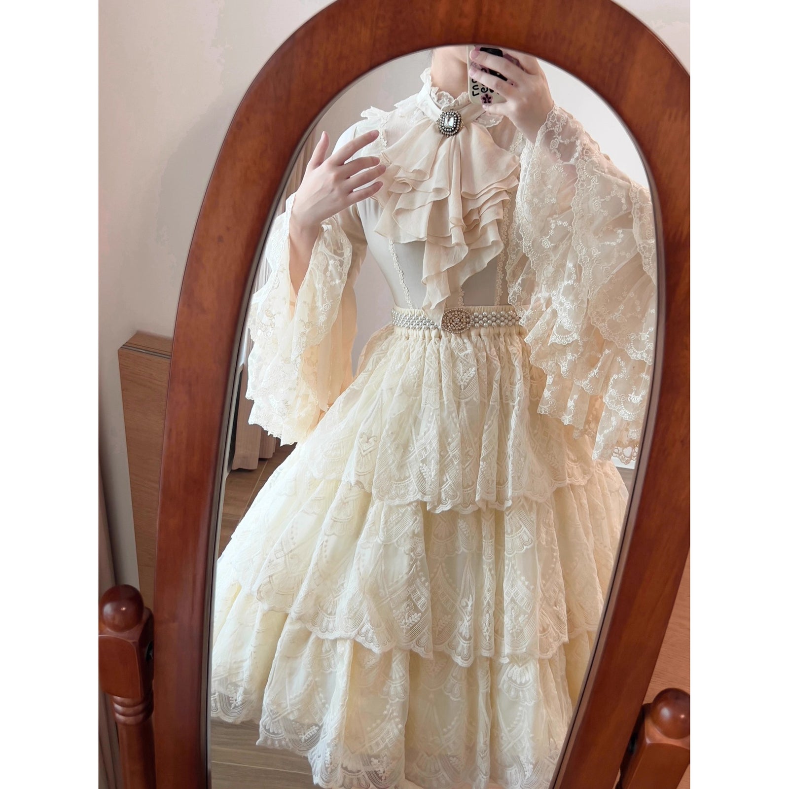 最終価格^ ^♡ヴィクトリア エドワーディアン ブラウス♡フランスアンティーク Victorianhighneckblouse
