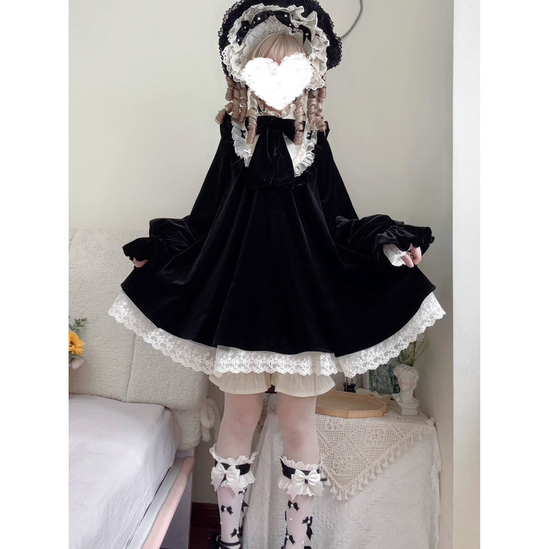 西洋人形のドールワンピース - Black[2025年11月上旬-12月上旬発送予定]