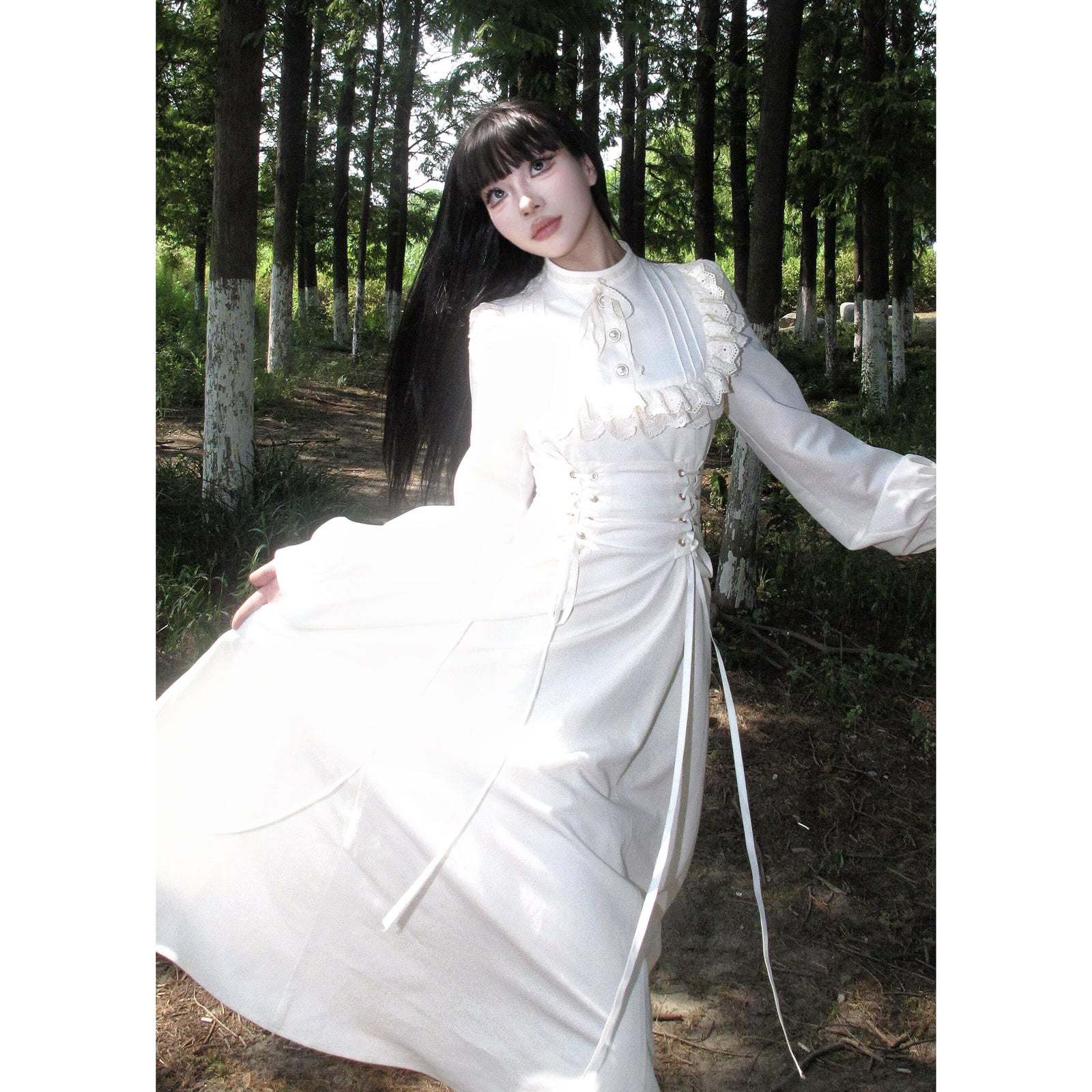 白鍵のお嬢様のヴィクトリアンワンピース – ManusMachina