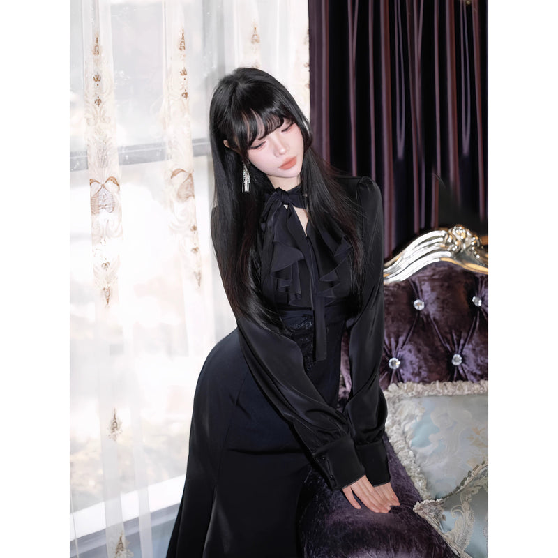 黒のお嬢様のマーメイドワンピース – ManusMachina