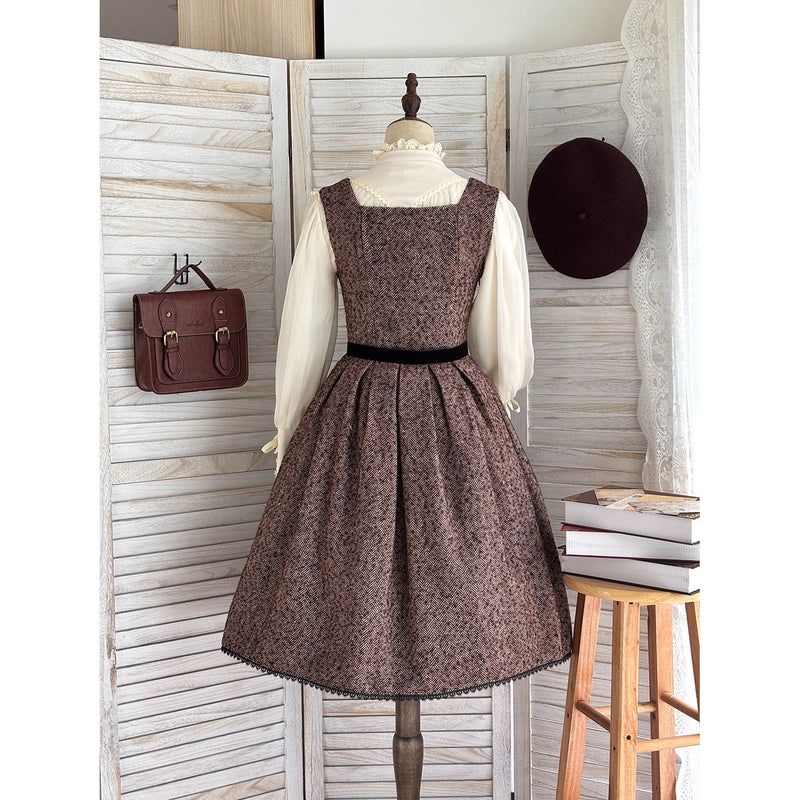 伯爵令嬢のジャンパースカートとケープ - Brown[2026年2月上旬-3月下旬発送予定]