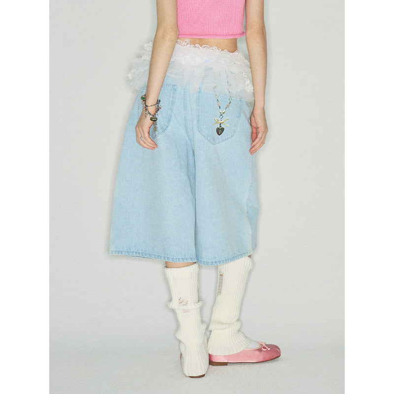 Denim Pants with Accessory Paint