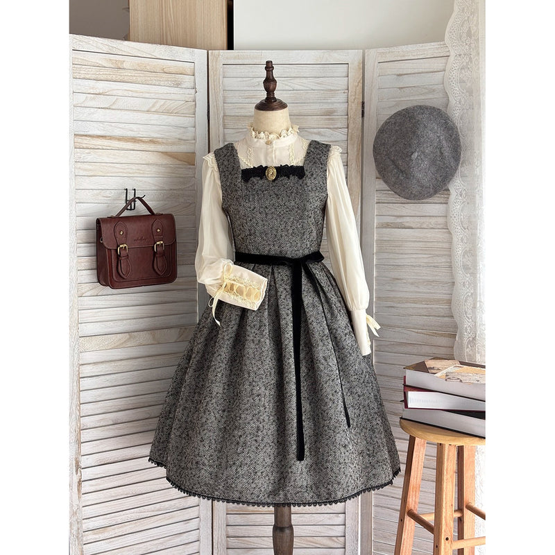 伯爵令嬢のジャンパースカートとケープ - Gray[2026年2月上旬-3月下旬発送予定]