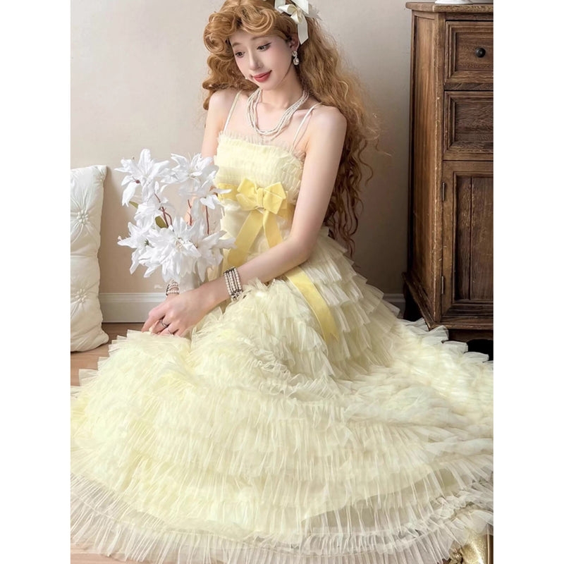 Butter Yellow Vintage Camisole Dress[2025年9月上旬-9月下旬発送予定]