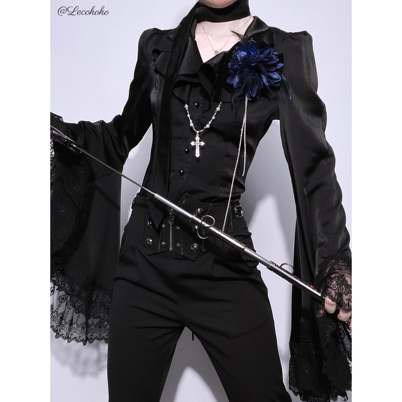 王侯貴族のゴシックブラウス - Black[2026年2月下旬-3月下旬発送予定]