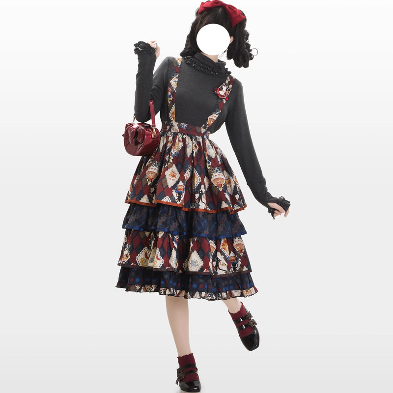 Afternoon Tea Time Cat Embroidered Knit Top[2026年1月上旬-1月下旬発送予定]