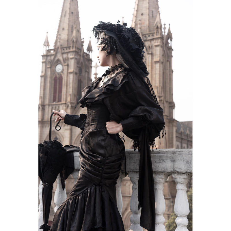 伯爵令嬢のコルセットマーメイドスカート - Black[2026年4月中旬-5月中旬発送予定]