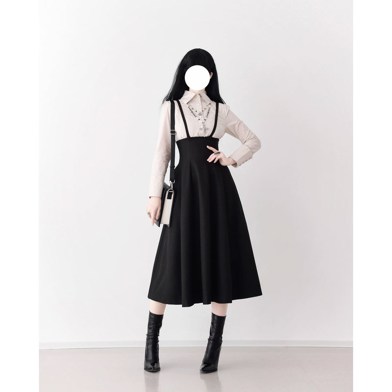 Wizarding World British Tail Vest and Strap Skirt - Black