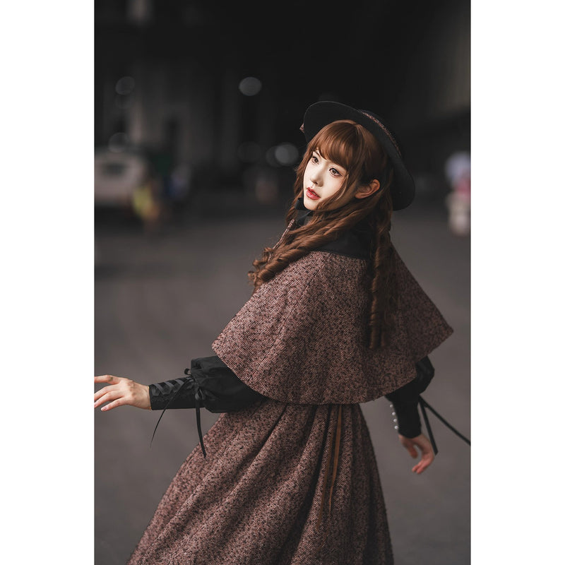 伯爵令嬢のジャンパースカートとケープ - Brown[2026年2月上旬-3月下旬発送予定]