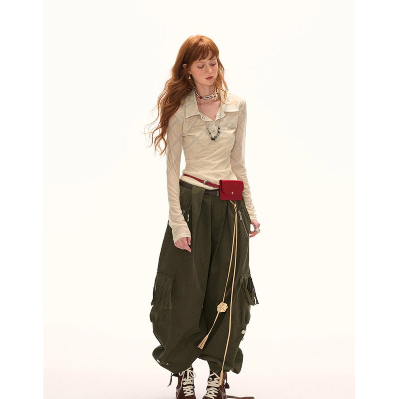 Star and Check Mesh Gradient Top