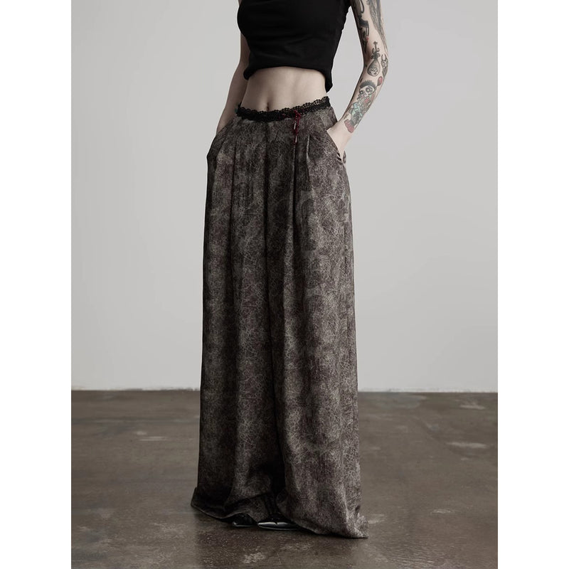 Stone Texture Wide Pants